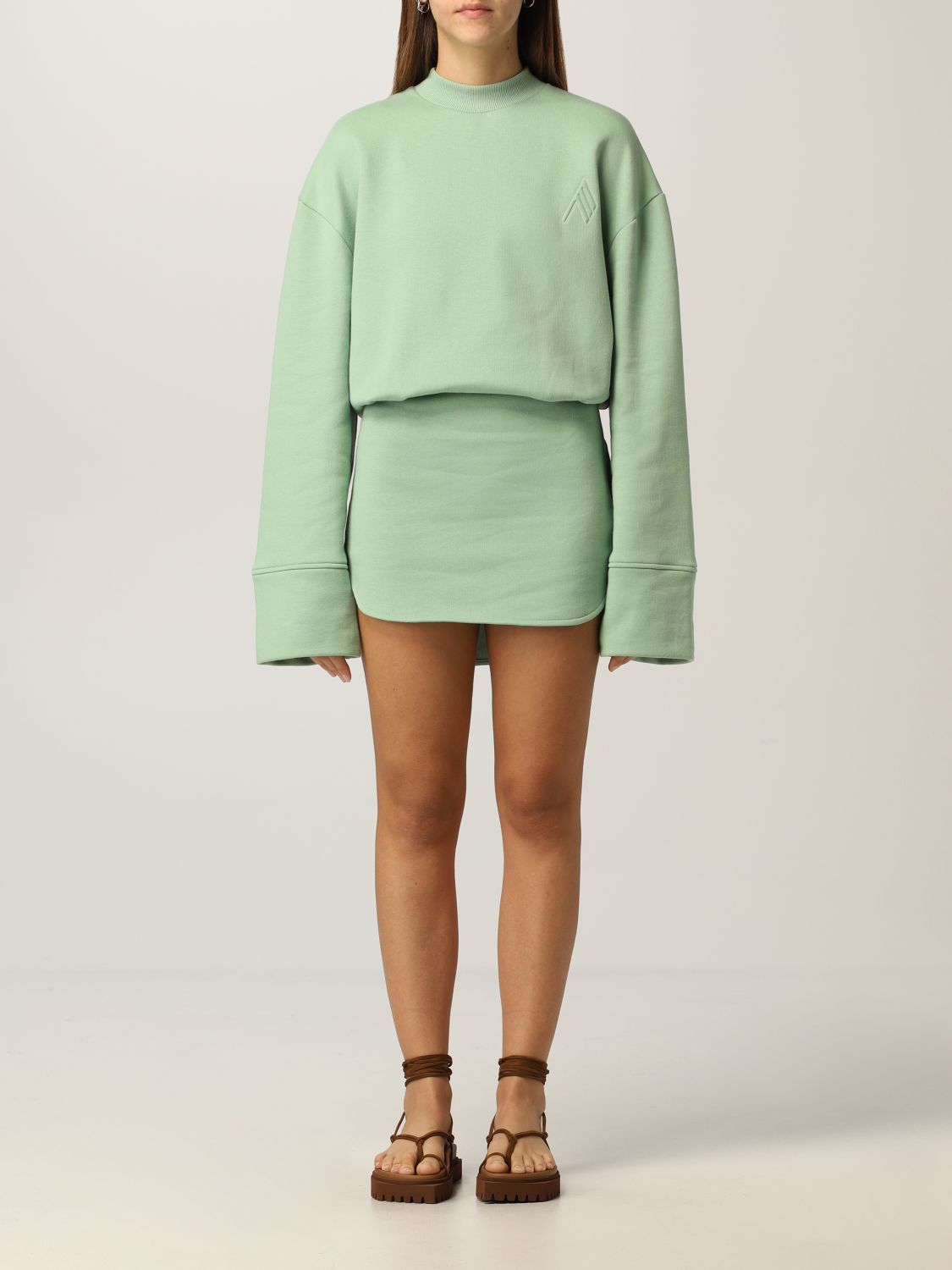 Dress The Attico: The Attico Irene cotton mini dress mint 1