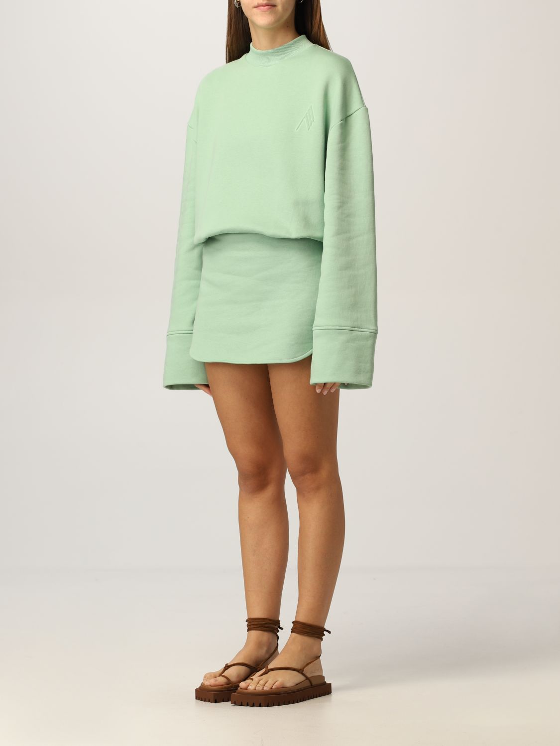 Dress The Attico: The Attico Irene cotton mini dress mint 3