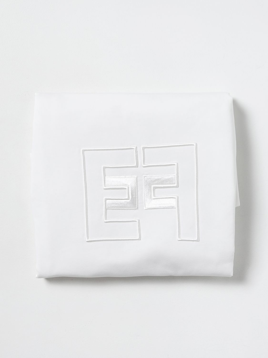 Copertina Elisabetta Franchi: Coperta Elisabetta Franchi in cotone con logo panna 1