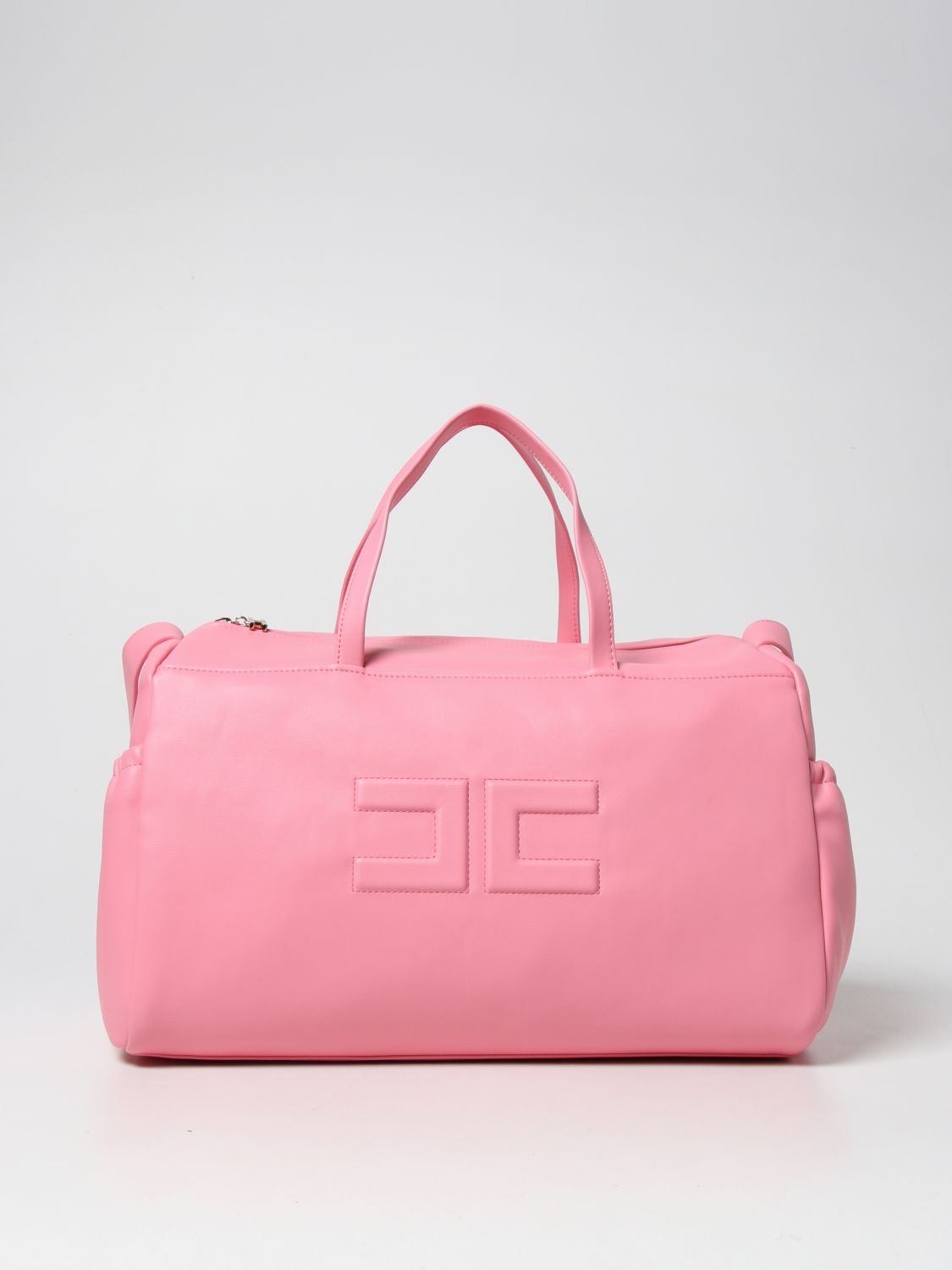 Elisabetta Franchi Diaper Bag In Synthetic Leather In Pink