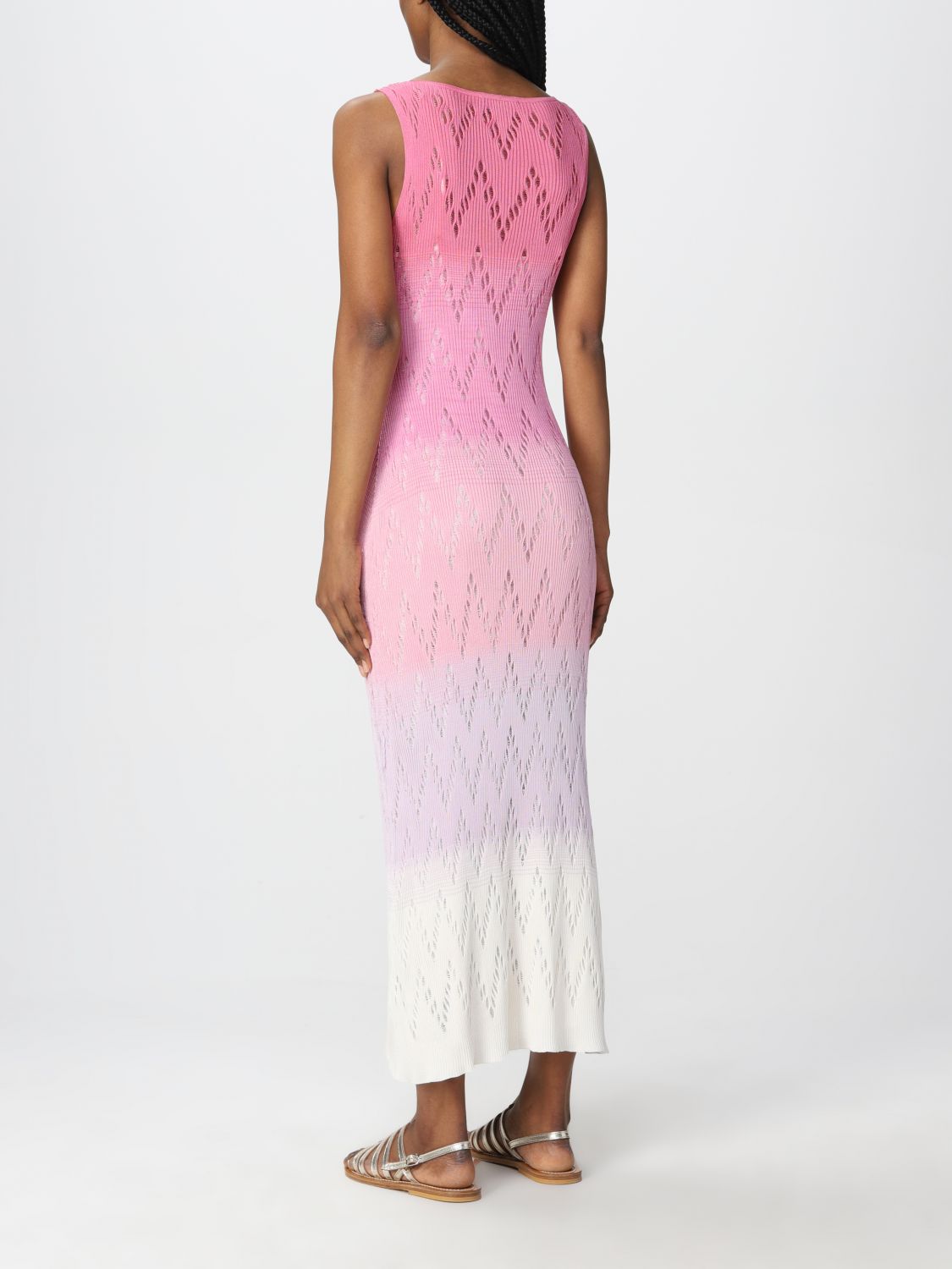 Dress Missoni: Missoni knit dress with zig zag pattern pink 2