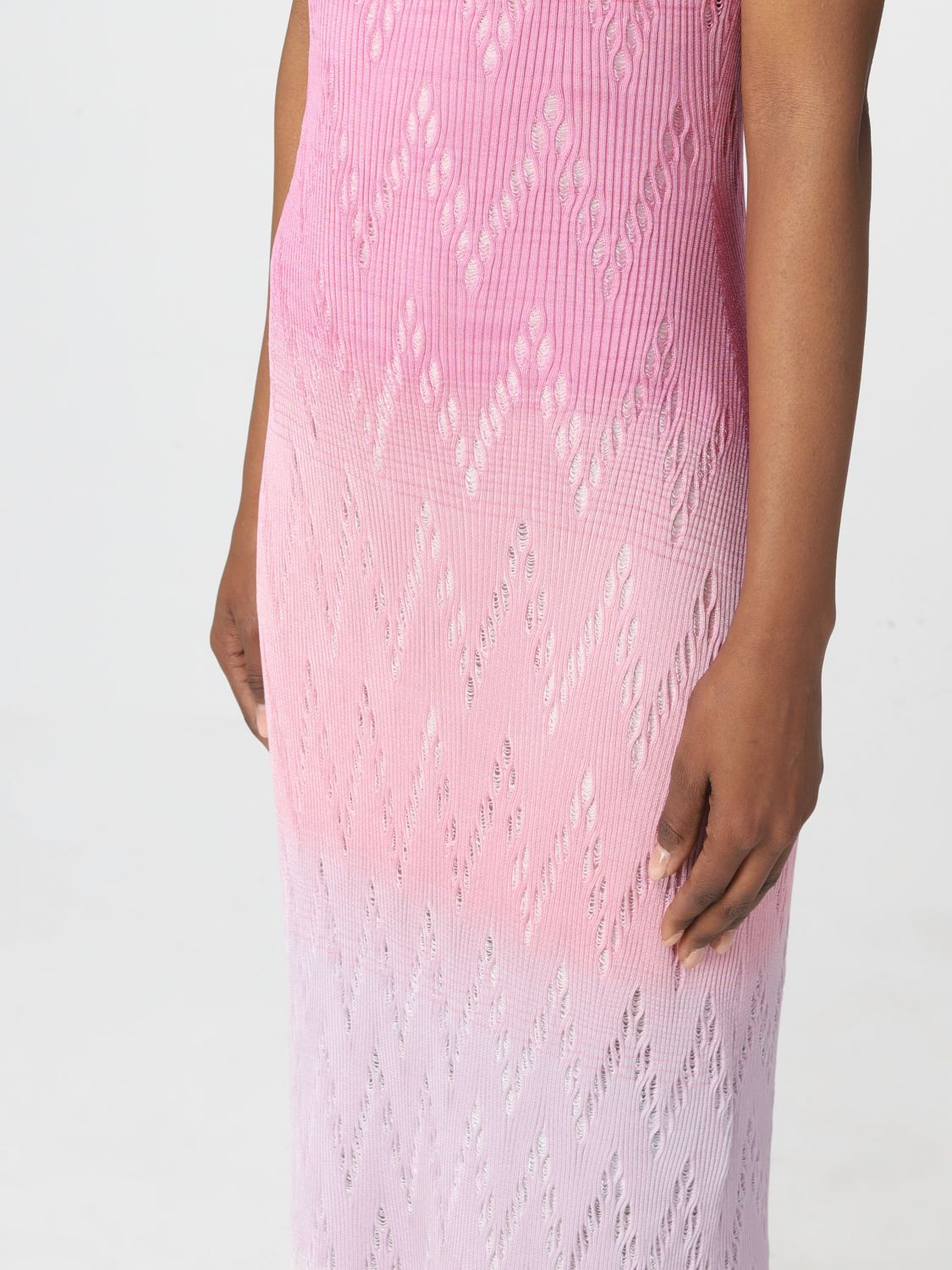 Dress Missoni: Missoni knit dress with zig zag pattern pink 3