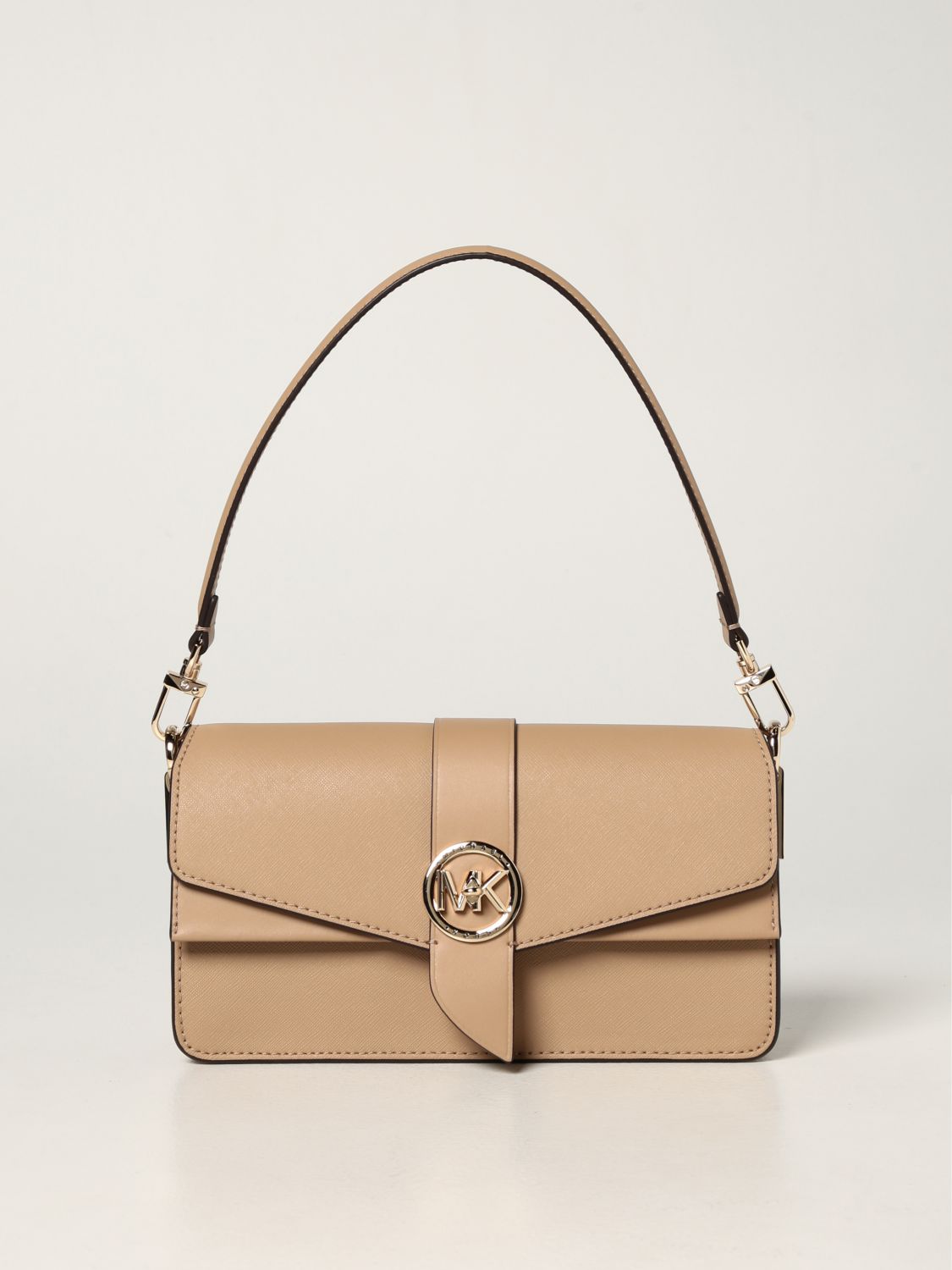 MICHAEL MICHAEL KORS: Greenwich bag in saffiano leather | Handbag Michael Michael Kors Women Beige Handbag Michael Michael Kors GIGLIO.COM