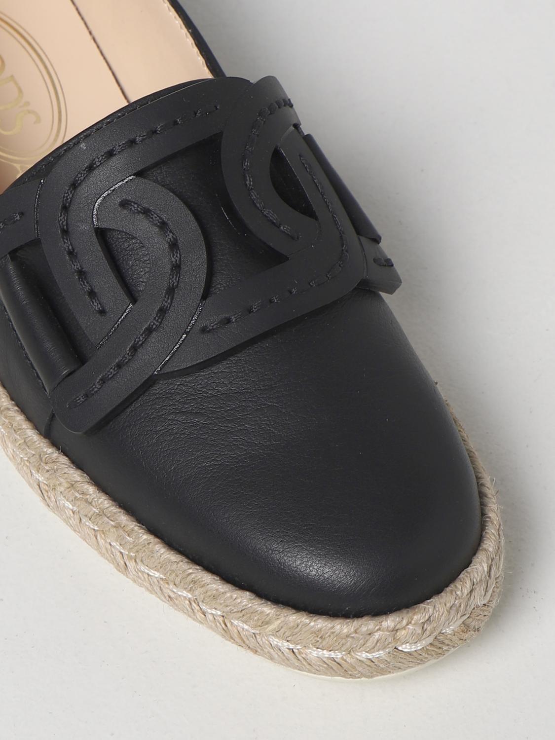TOD'S smooth leather espadrilles Black Tod's espadrilles