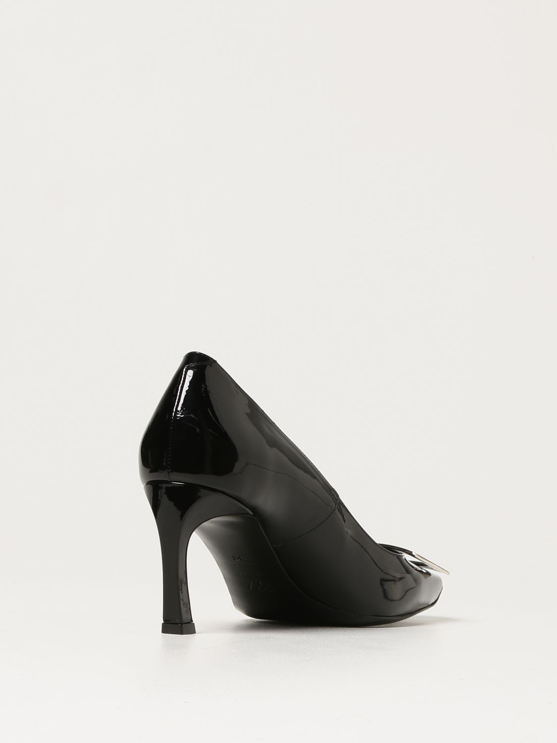 Womens Shoes Heels Pump shoes Roger Vivier Tres Vivier Patent Leather Pumps in Black 