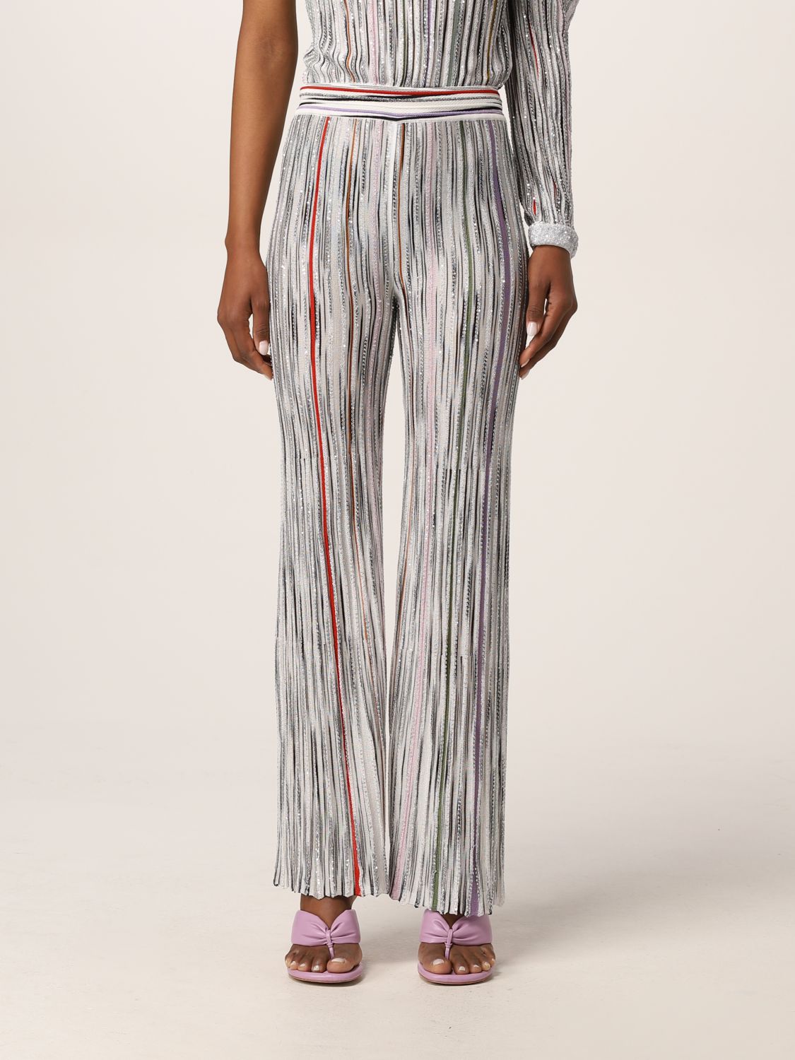 Trousers Missoni: Missoni pants with sequins grey 1