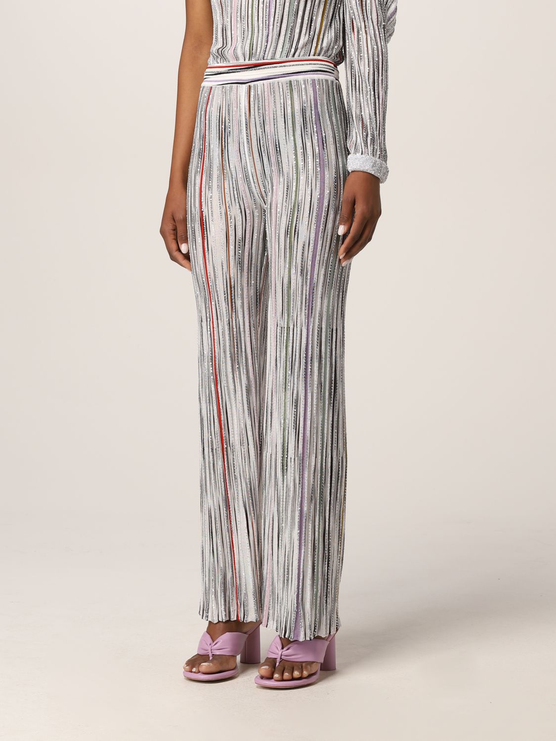 Trousers Missoni: Missoni pants with sequins grey 4