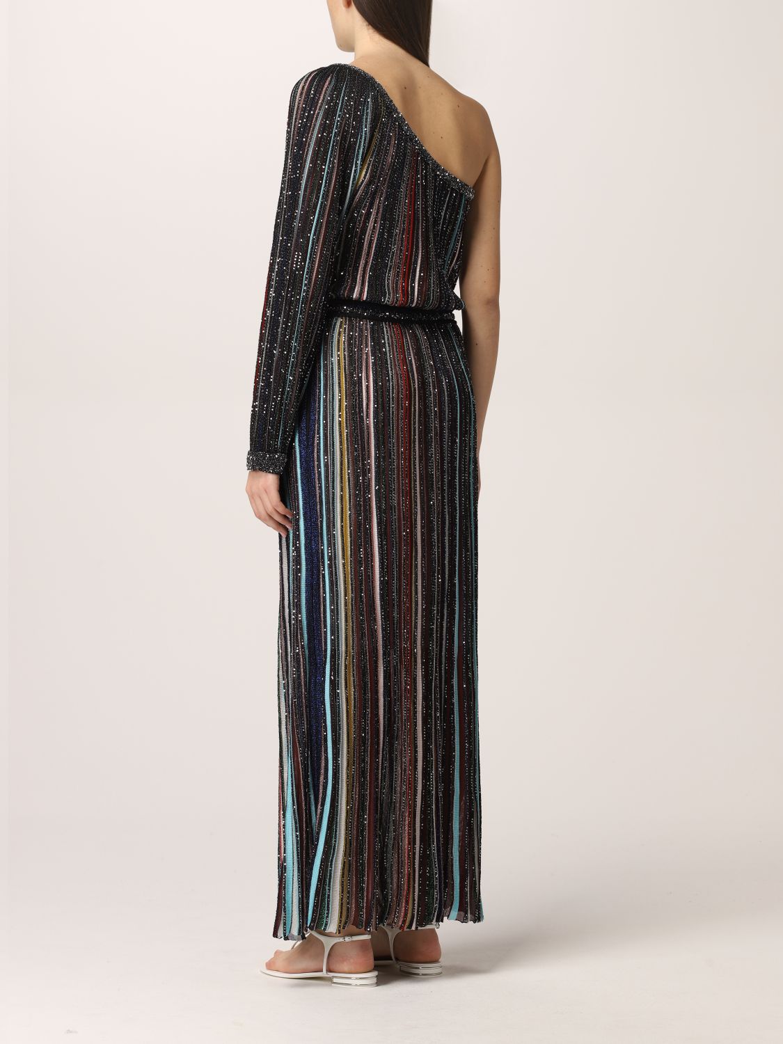 Dress Missoni: Missoni one-shoulder striped dress multicolor 2