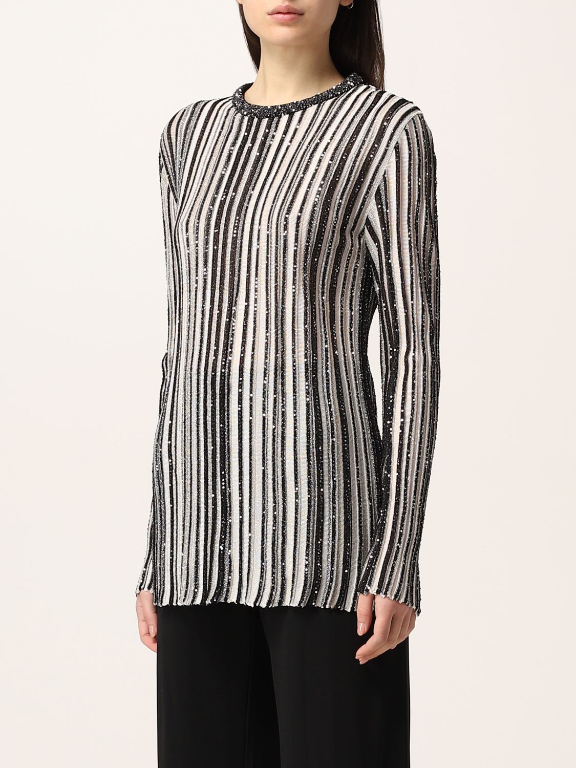 Top Missoni: Missoni knit top with sequins grey 3