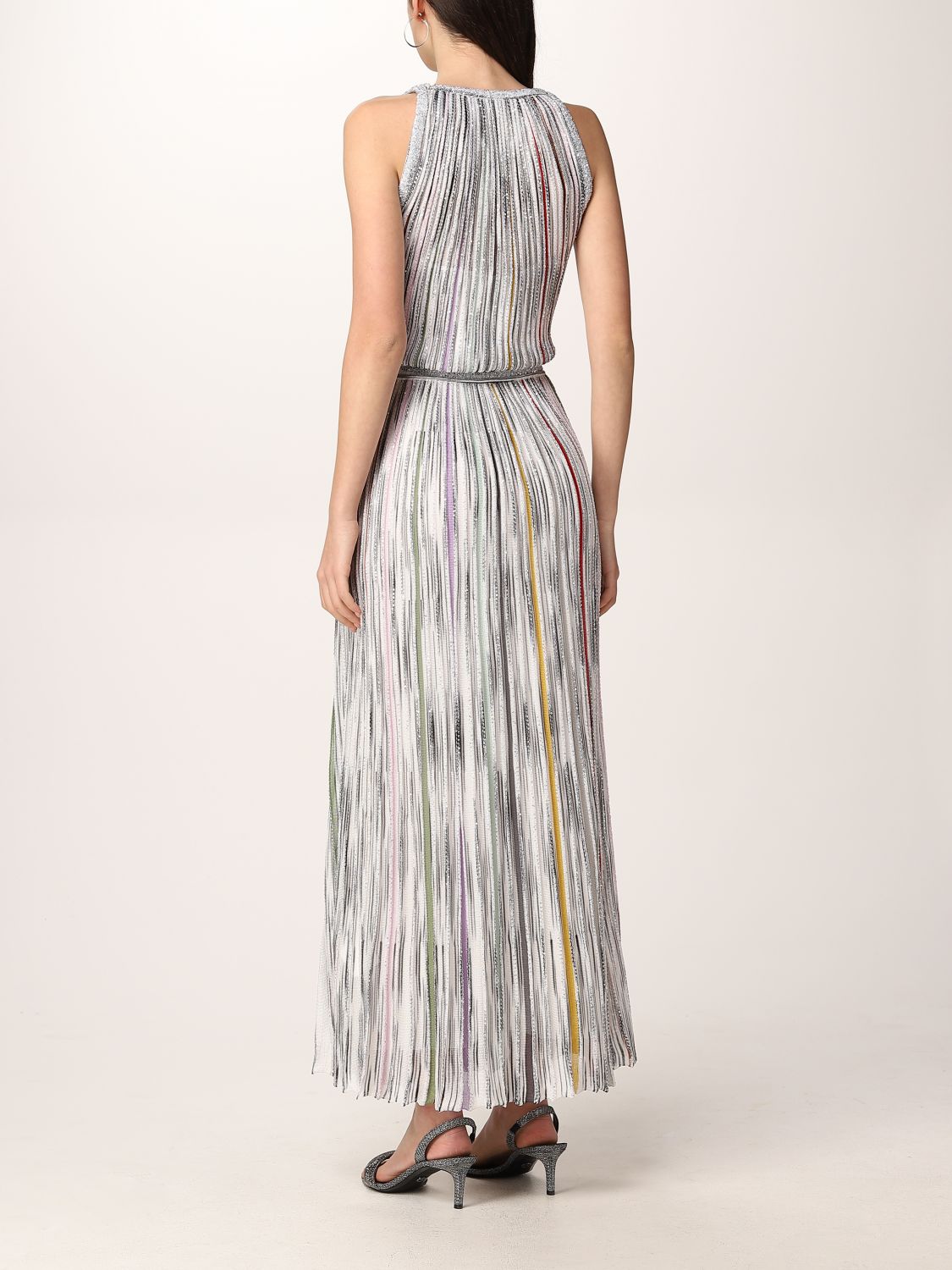 Dress Missoni: Missoni long pleated dress with sequins grey 2
