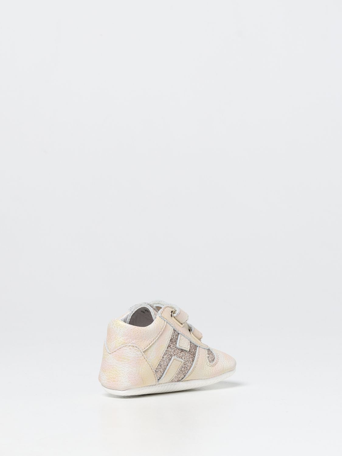Shoes Hogan: Olympia Hogan cradle shoes in leather and fabric beige 3