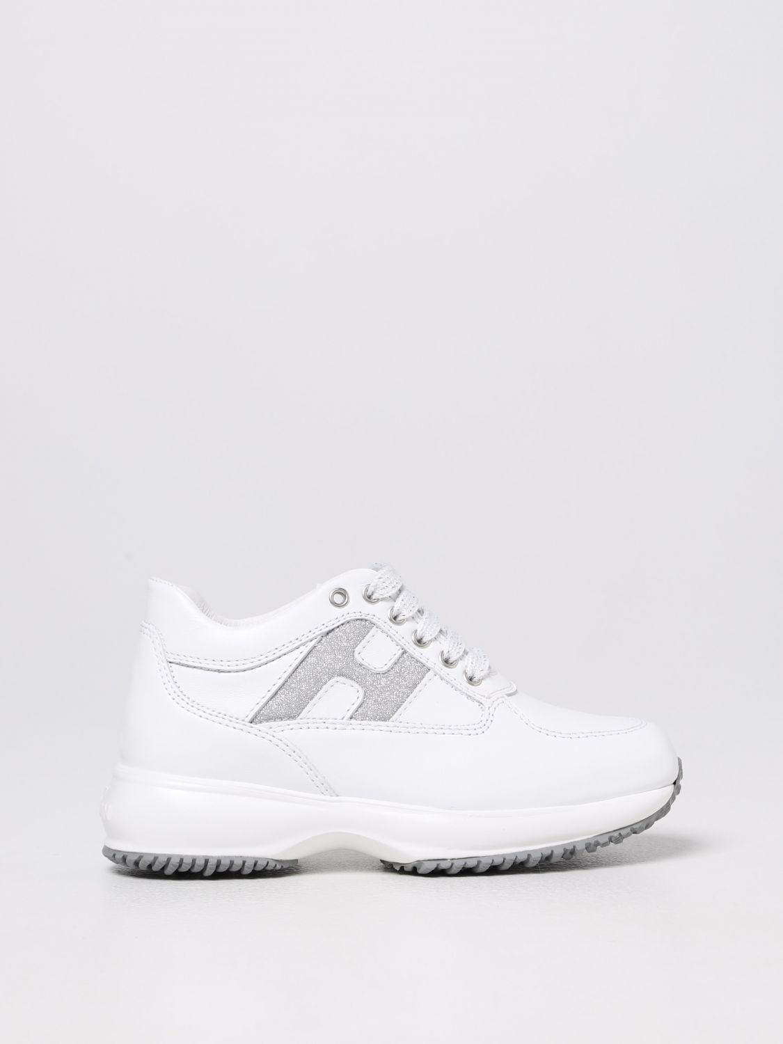 Shoes Hogan: Interactive sneakers H Hogan in leather white 1