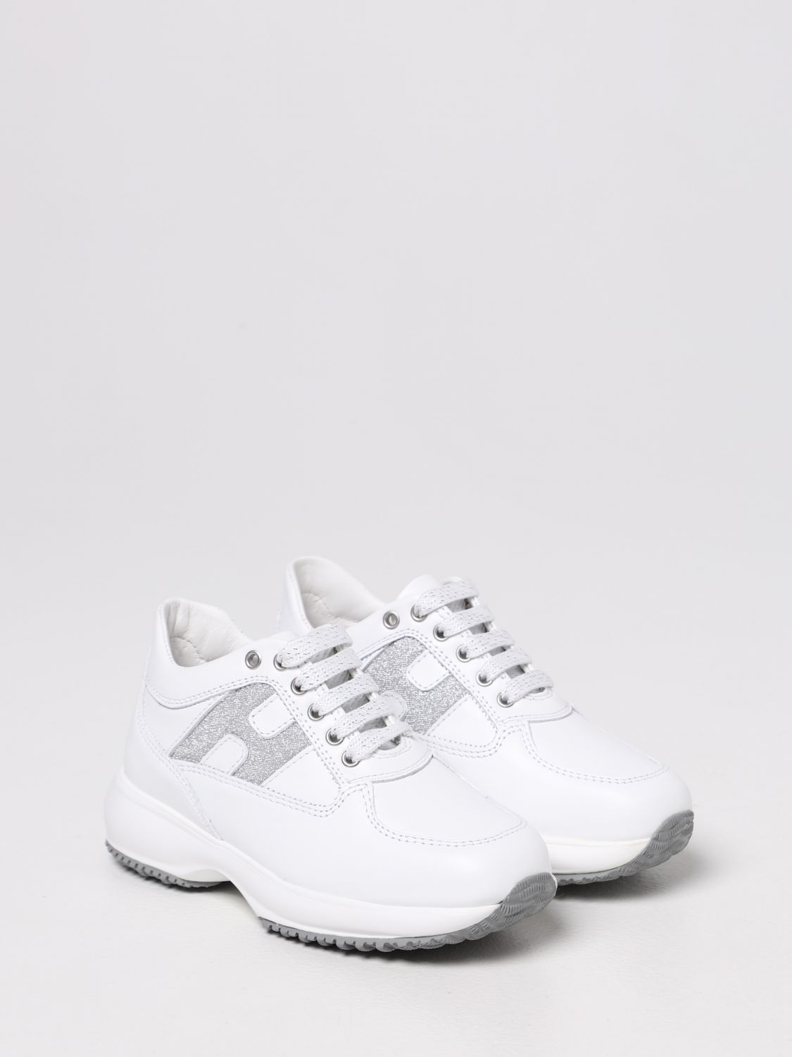 Shoes Hogan: Interactive sneakers H Hogan in leather white 2