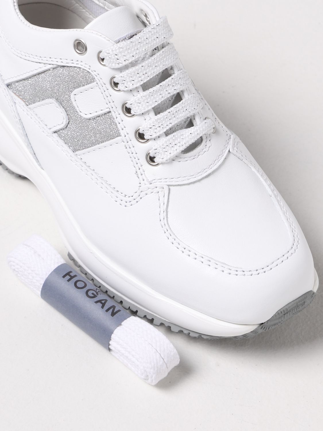 Shoes Hogan: Interactive sneakers H Hogan in leather white 4