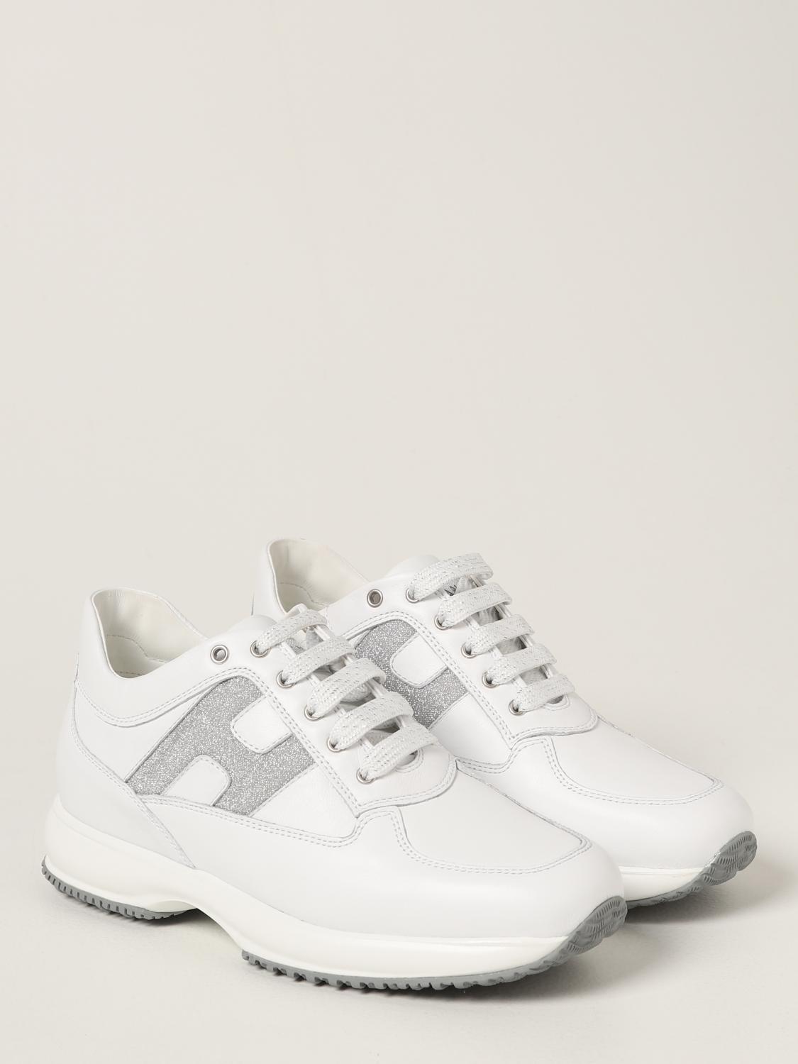Sneakers Hogan Interactive in pelle con H spezzata Nero | Caposerio