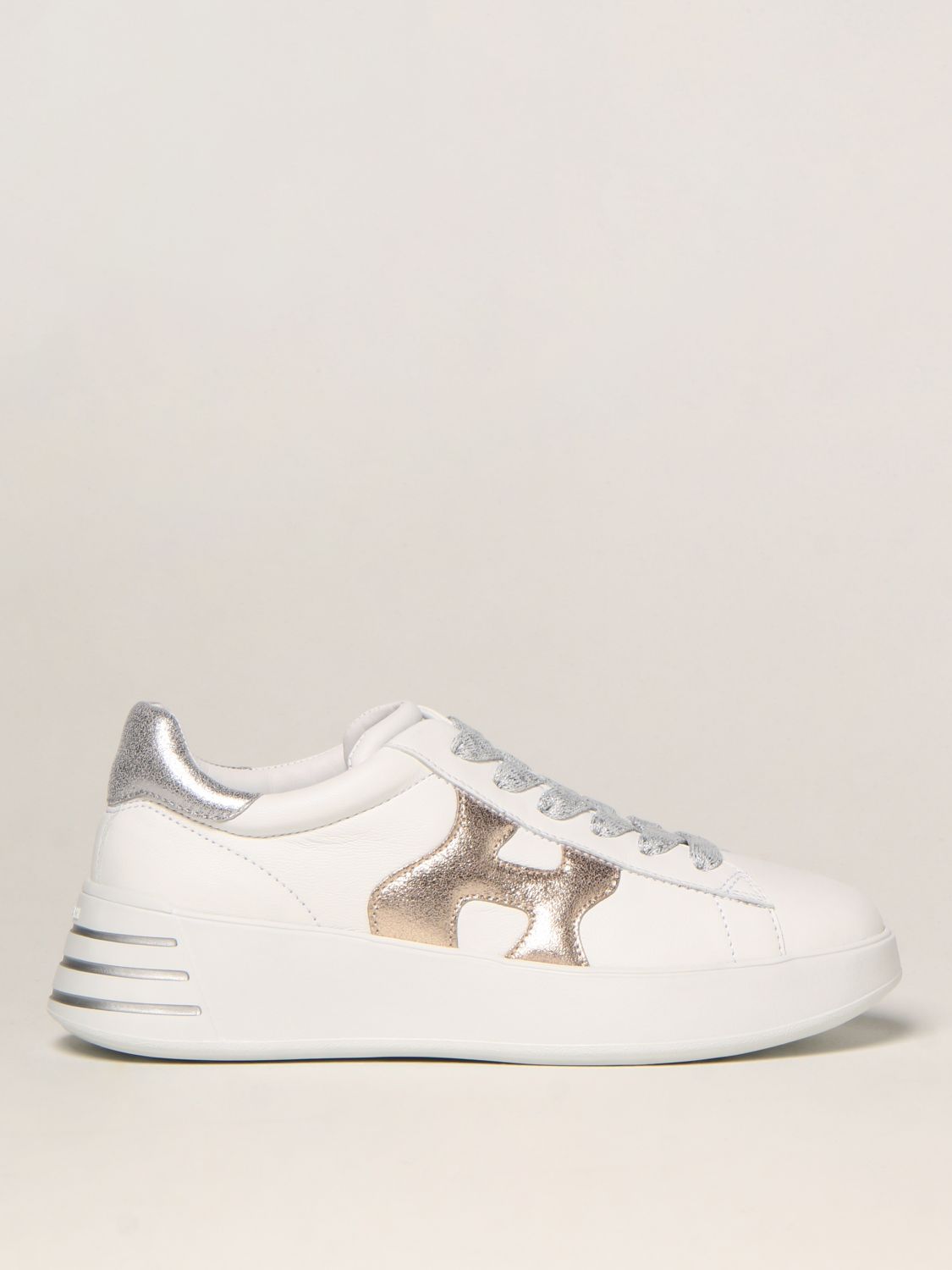Sneakers Hogan: Rebel H564 Hogan trainers in leather with wavy H white 1