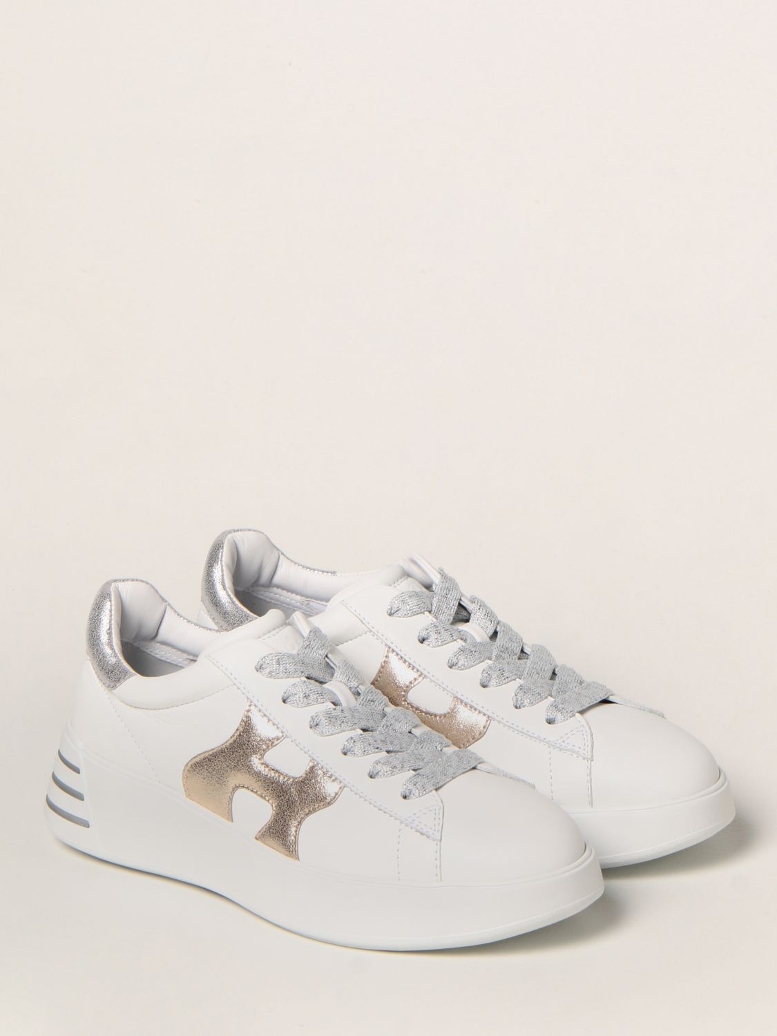 Sneakers Hogan: Rebel H564 Hogan trainers in leather with wavy H white 2