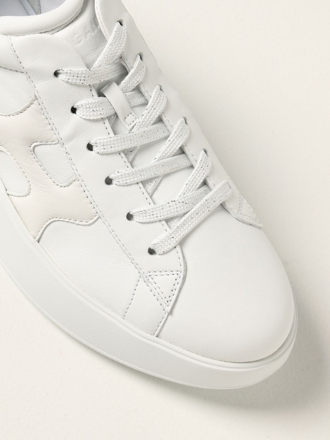 HOGAN: Rebel H564 sneakers in leather with wavy H - White | Hogan ...