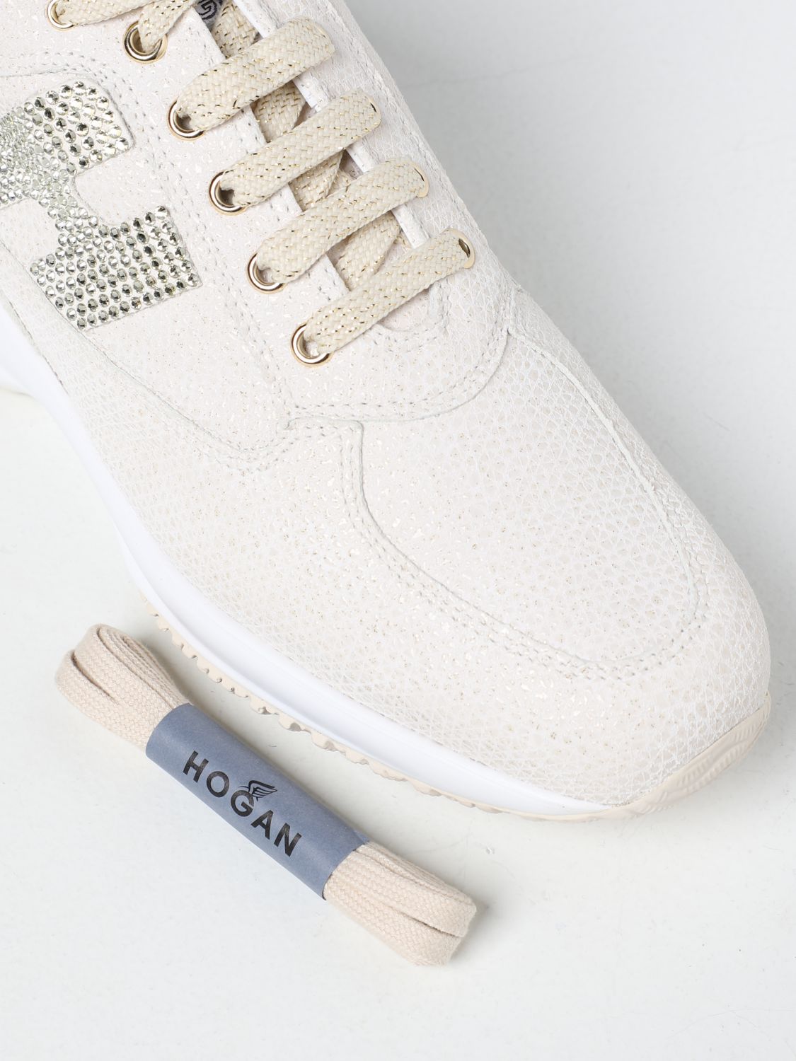 Sneakers Hogan: Sneakers Interactive H Hogan con glitter bianco 4