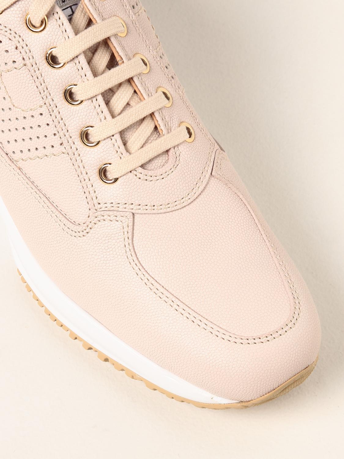 HOGAN: Sneakers Interactive in pelle a grana - Beige | Sneakers Hogan  HXW00N00E30QUX GIGLIO.COM