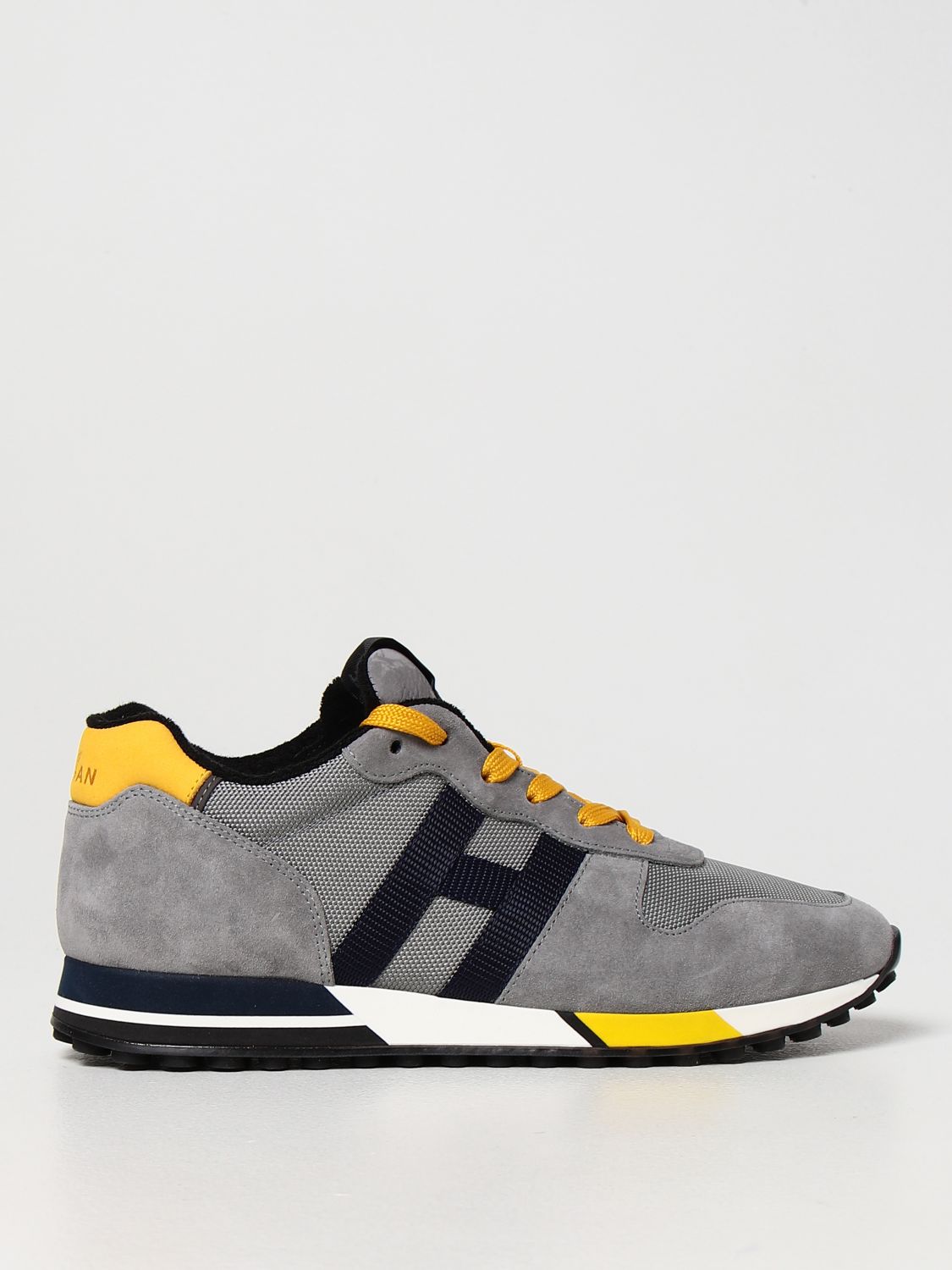 HOGAN H383 RUNNING HOGAN SNEAKERS IN FABRIC AND SUEDE,357633020