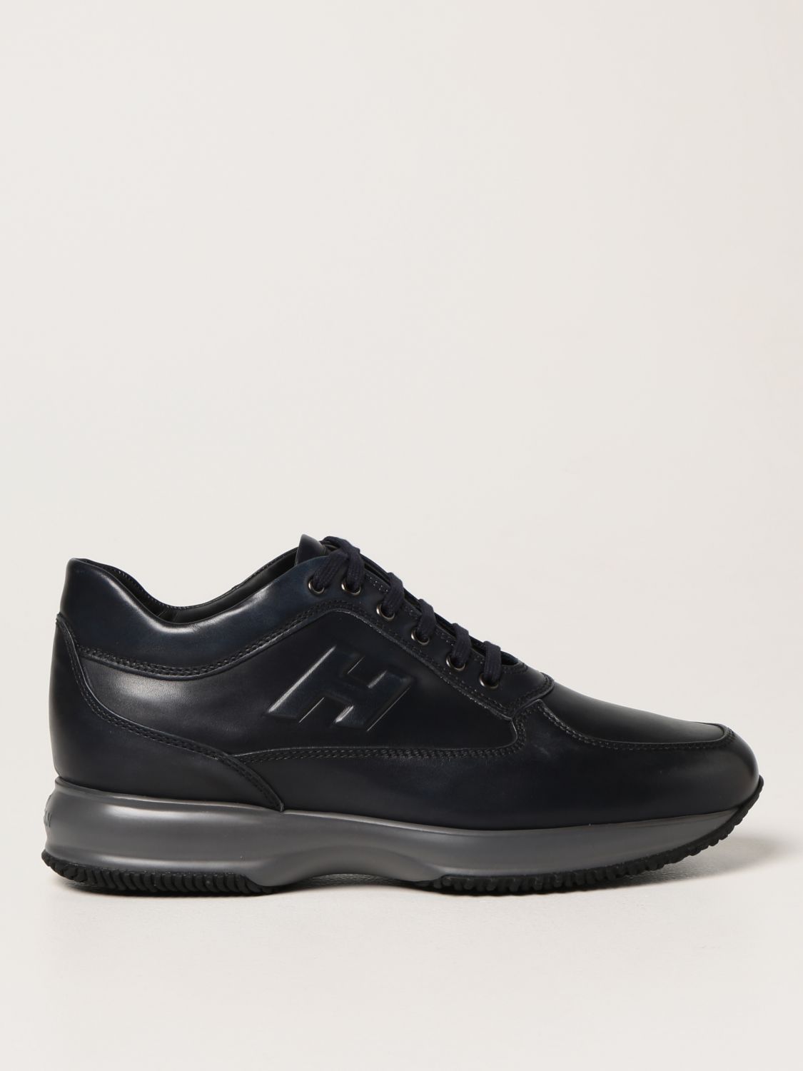 Trainers Hogan: Interactive Hogan trainers in leather navy 1