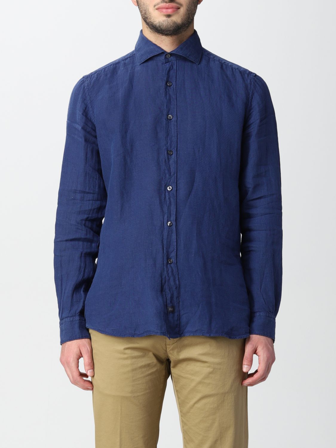 Fay Outlet: shirt for man - Blue | Fay shirt NCMA144259THTK online on ...