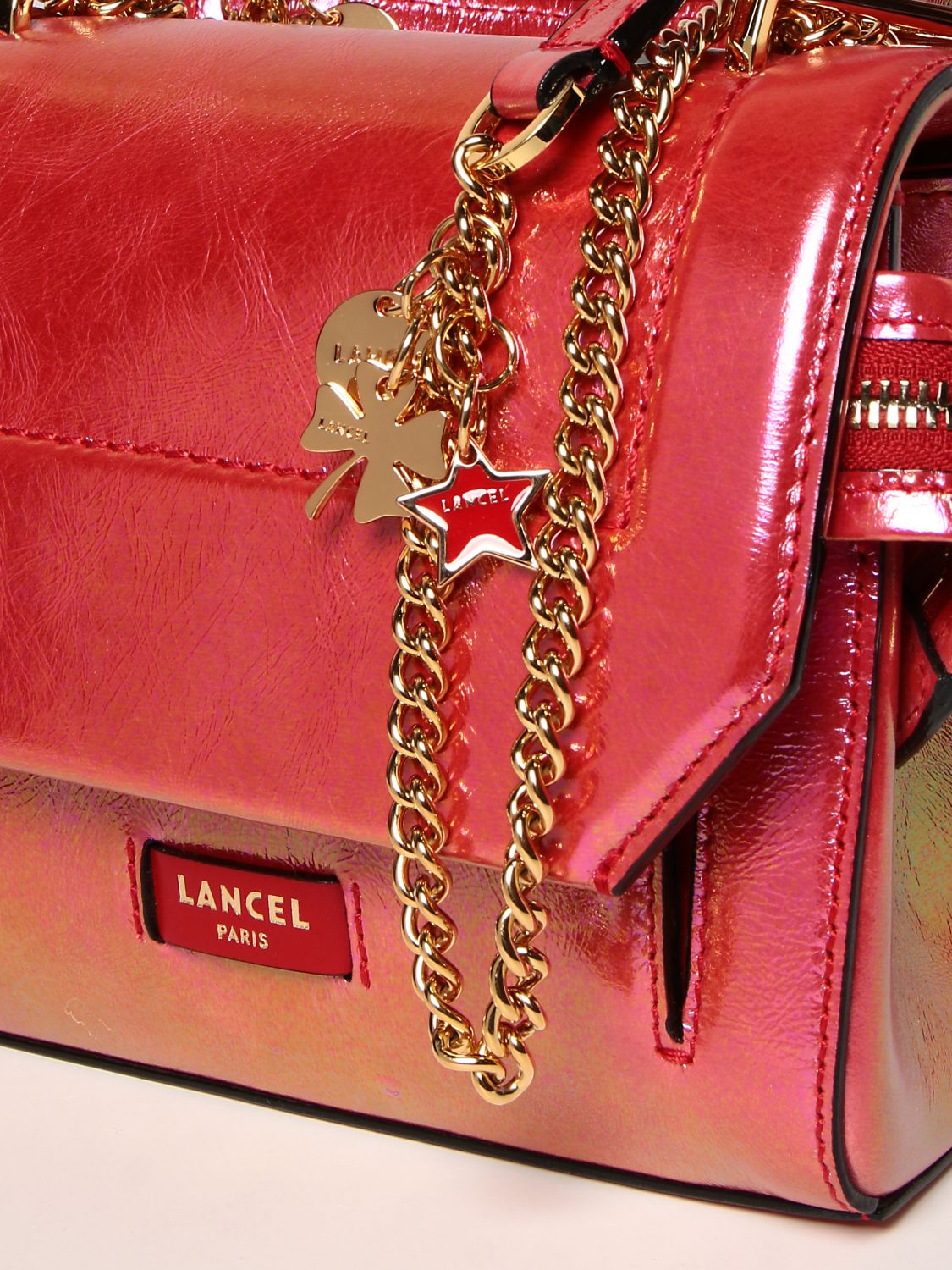 Mini bolso Lancel: Bolso de hombro mujer Lancel rojo 3