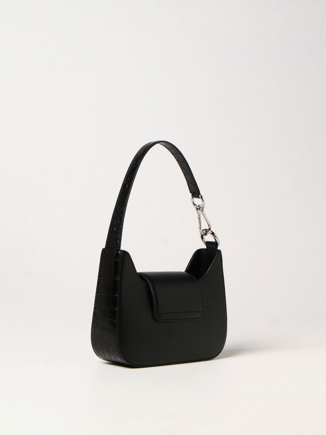 LANCEL: Sixtine bag in brushed leather - Black | Lancel shoulder bag ...