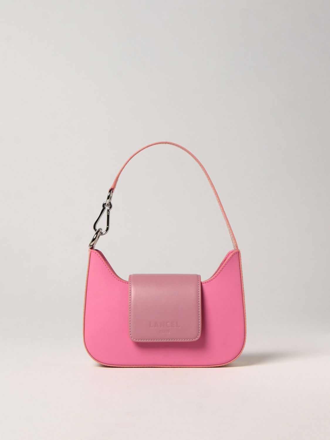 Shoulder bag Lancel: Sixtine Lancel bag in brushed leather pink 1