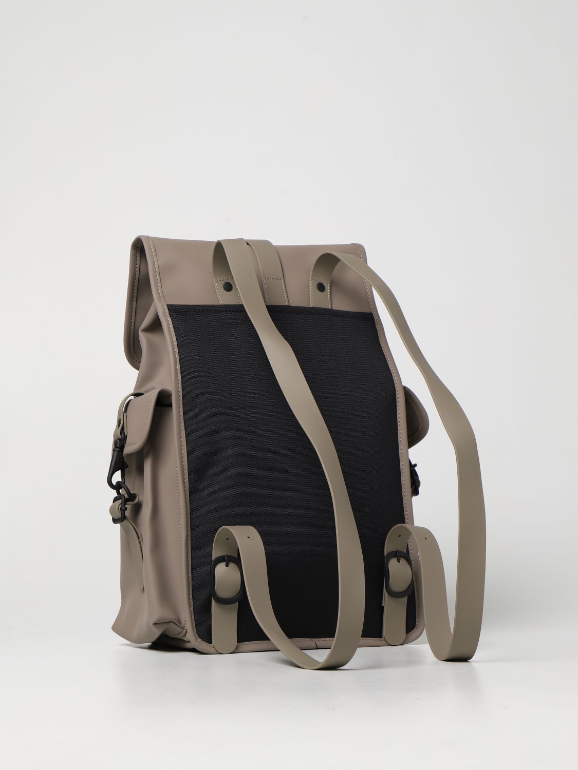 Backpack Rains: Rains backpack in rubberized synthetic leather beige 2