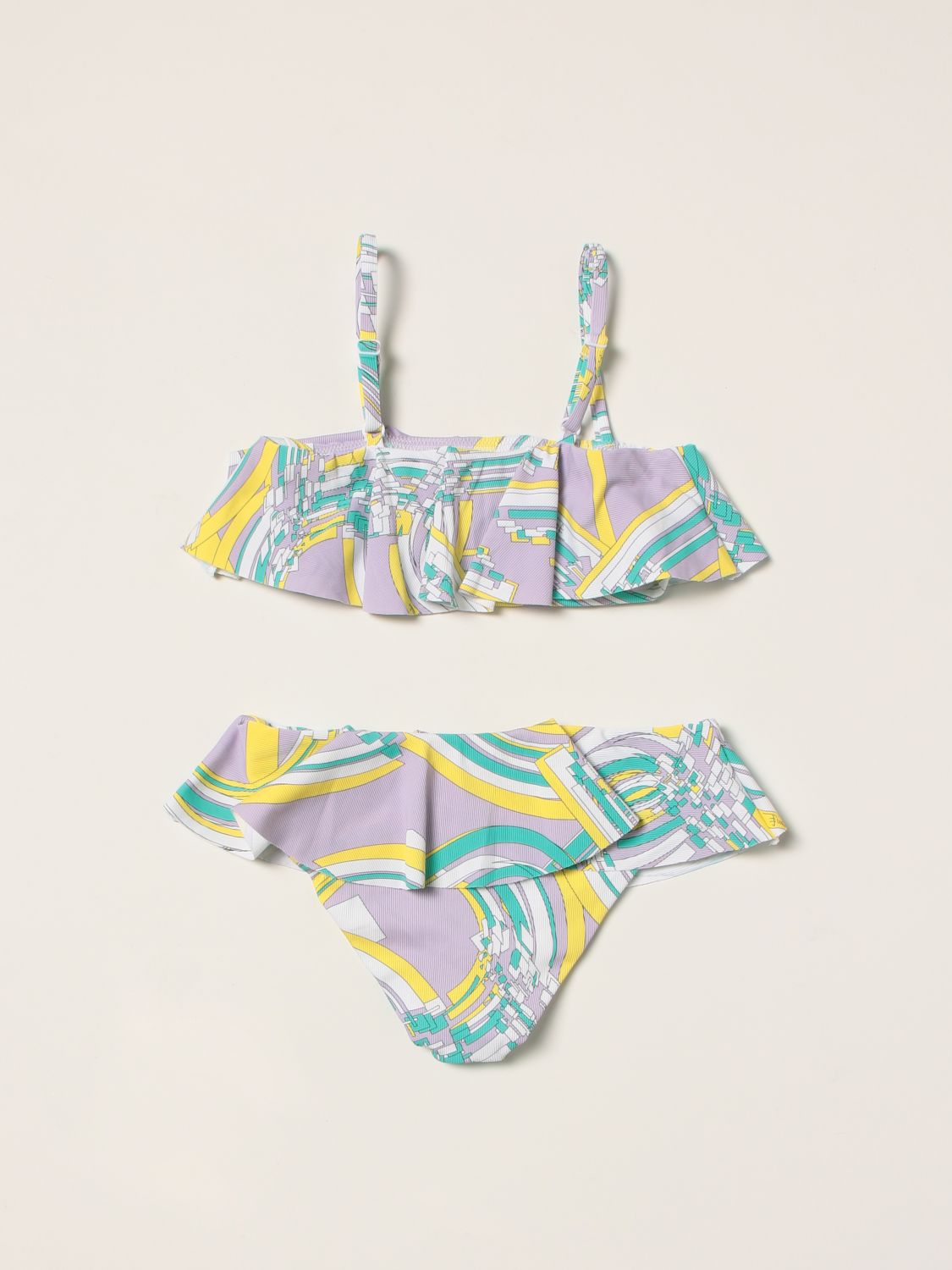 Swimsuit Emilio Pucci: Emilio Pucci bikini swimsuit with graphic print violet 2