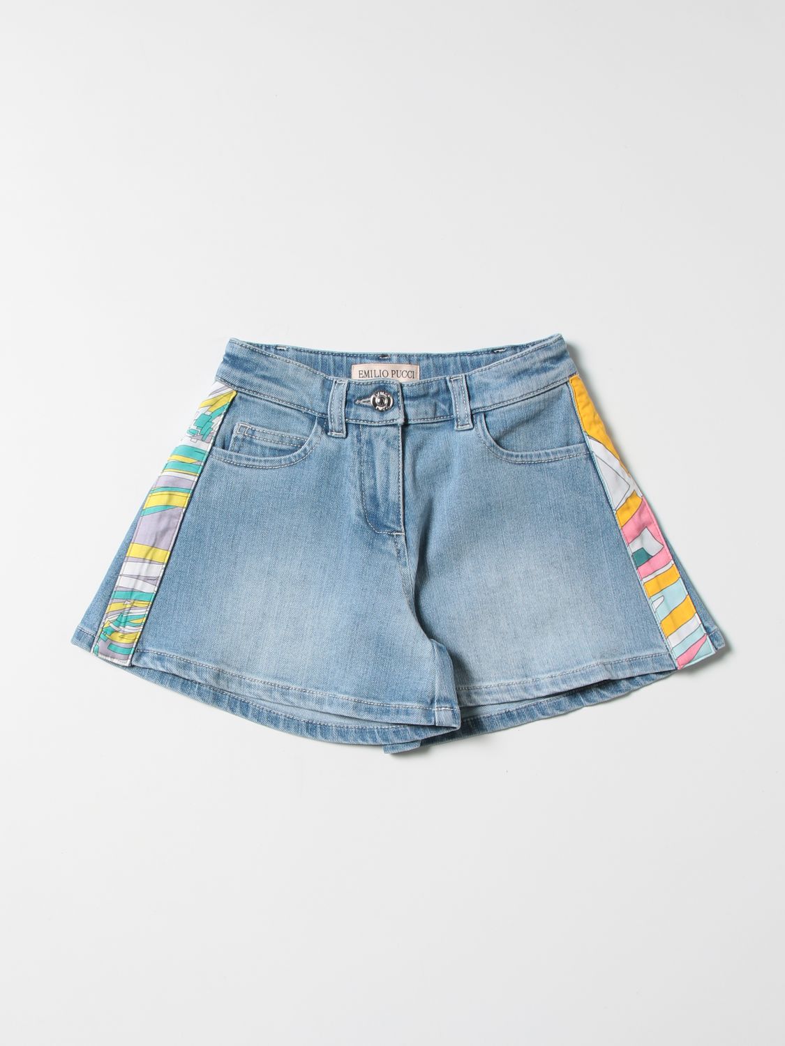 Pantaloncino Emilio Pucci: Pantaloncino Emilio Pucci bambina azzurro 1