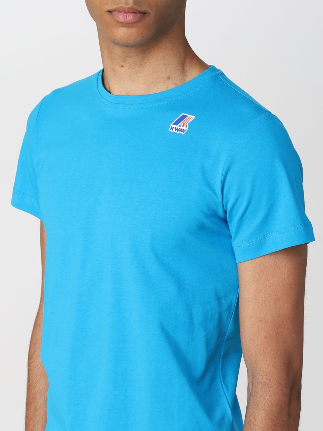 T-shirt K-Way: K-Way t-shirt for man turquoise 3