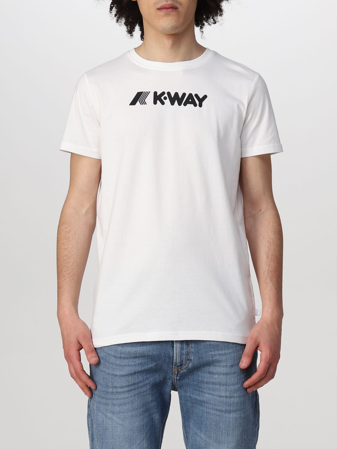 T-shirt K-Way: Jasper K-way t-shirt in cotton with logo white 1