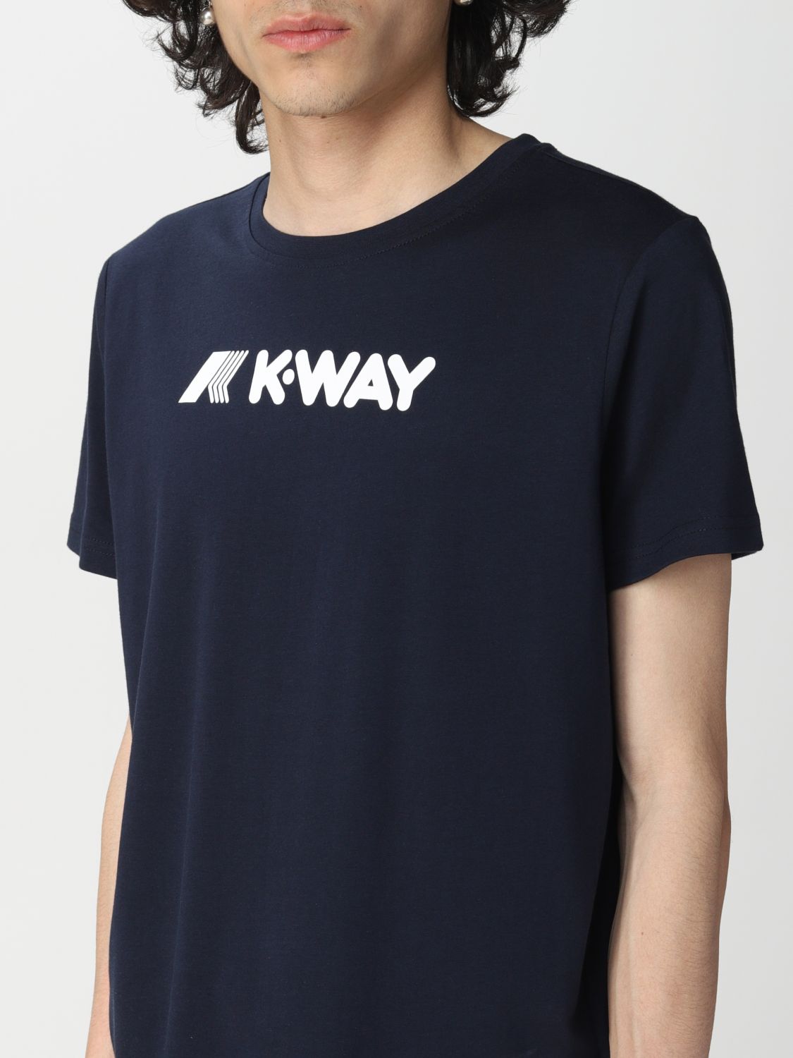 T-shirt K-Way: Jasper K-way t-shirt in cotton with logo blue 3