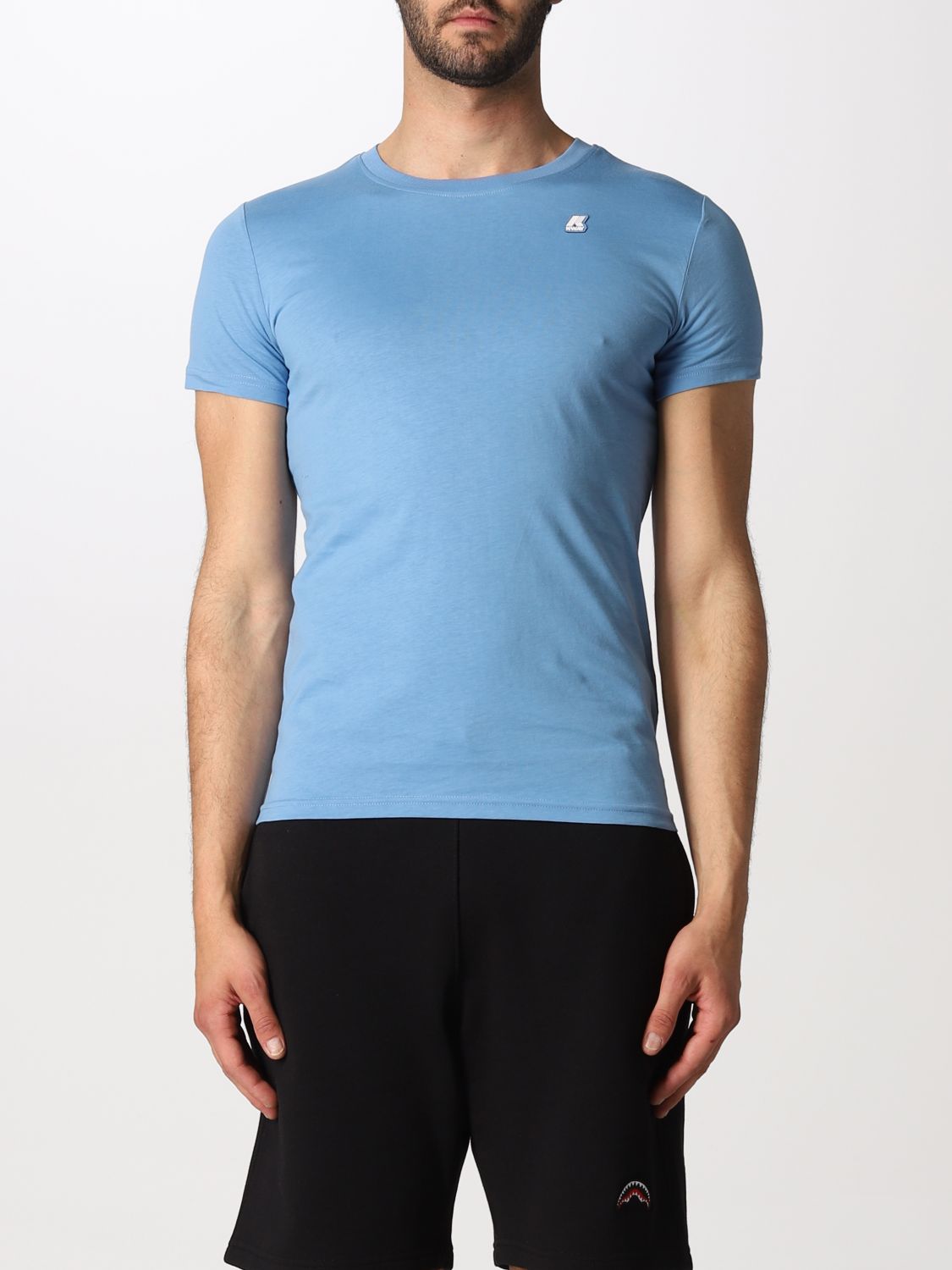 티셔츠 K-웨이: 티셔츠 남성 K-way 노드 블루 1
