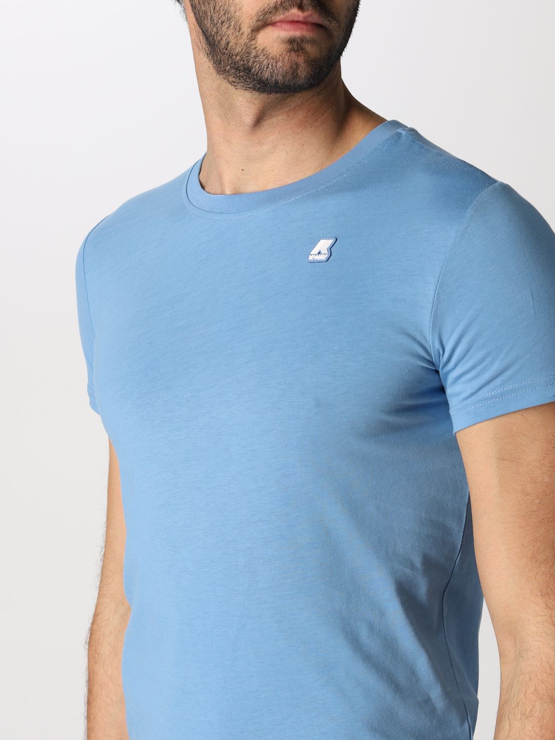 티셔츠 K-웨이: 티셔츠 남성 K-way 노드 블루 3