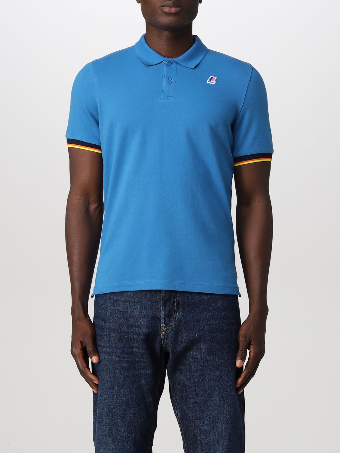 K-way Polo Shirt  Men In Gnawed Blue