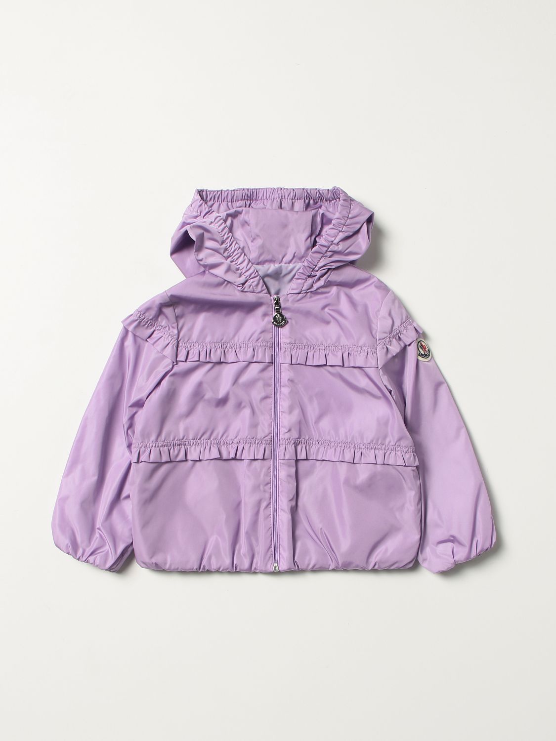 Jacket Moncler: Moncler Hiti jacket with zipper and rouches pink 1