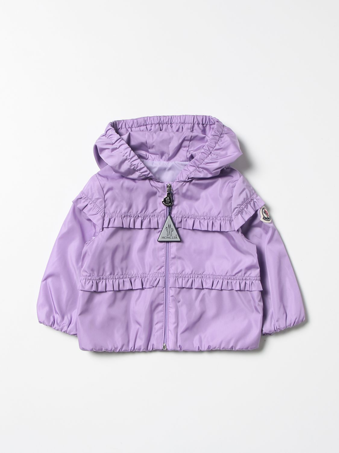 Jacket Moncler: Moncler Hiti jacket with zipper and rouches lilac 1