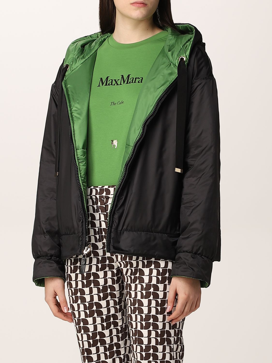 Jacket Max Mara The Cube: Max Mara The Cube reversible nylon jacket green 4
