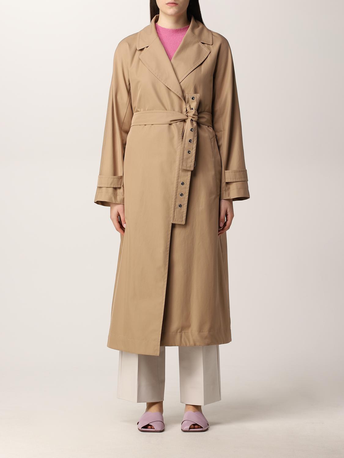 MAX MARA THE CUBE: wrap coat - Camel | Max Mara The Cube trench coat ...