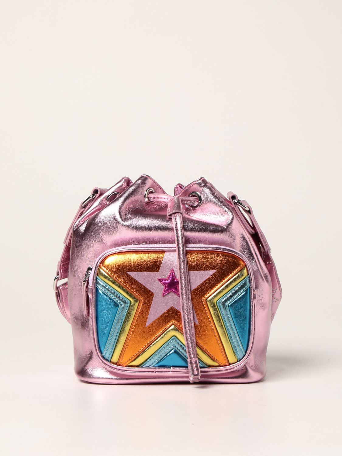 STELLA MCCARTNEY: bag in laminated synthetic leather - Pink | Stella ...
