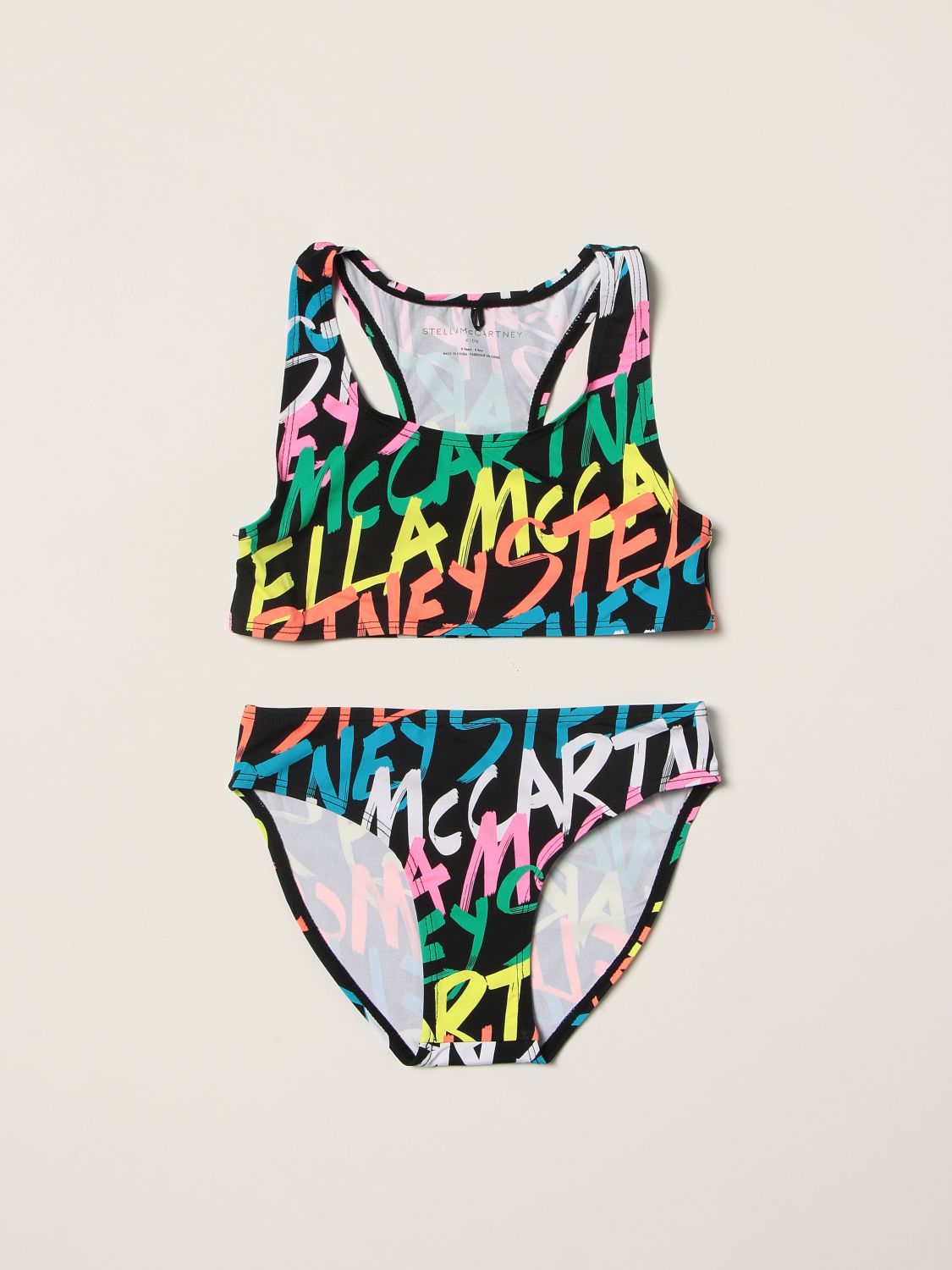 Swimsuit Stella Mccartney: Stella McCartney bikini swimsuit with logo print black 1 1
