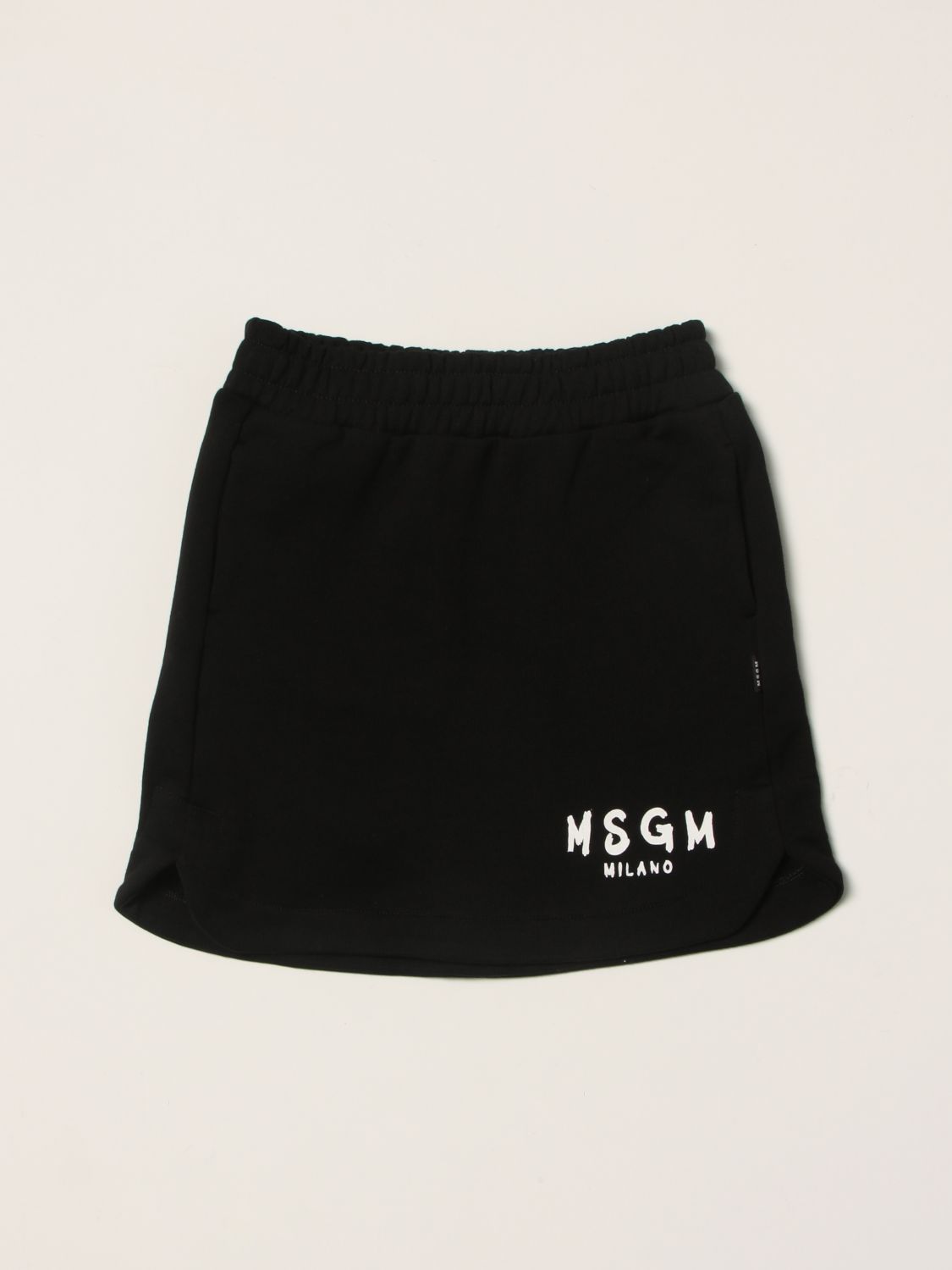 Skirt Msgm Kids: Msgm Kids mini jogging skirt with logo black 1