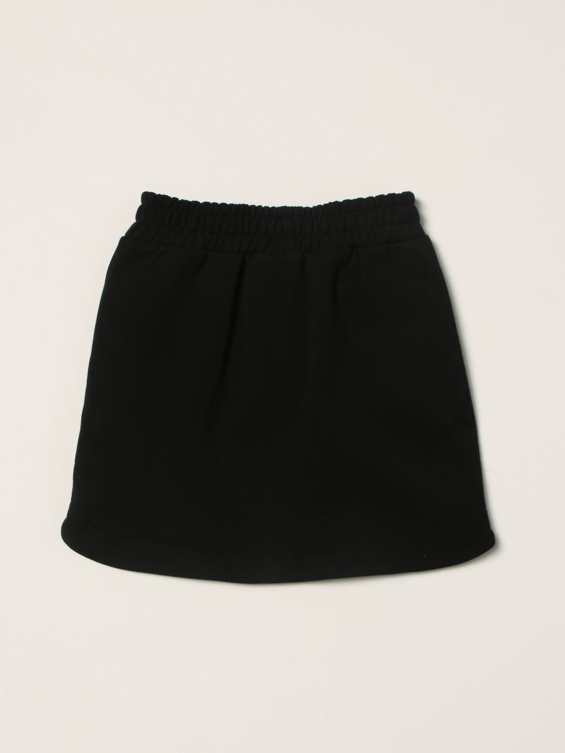 Skirt Msgm Kids: Msgm Kids mini jogging skirt with logo black 2