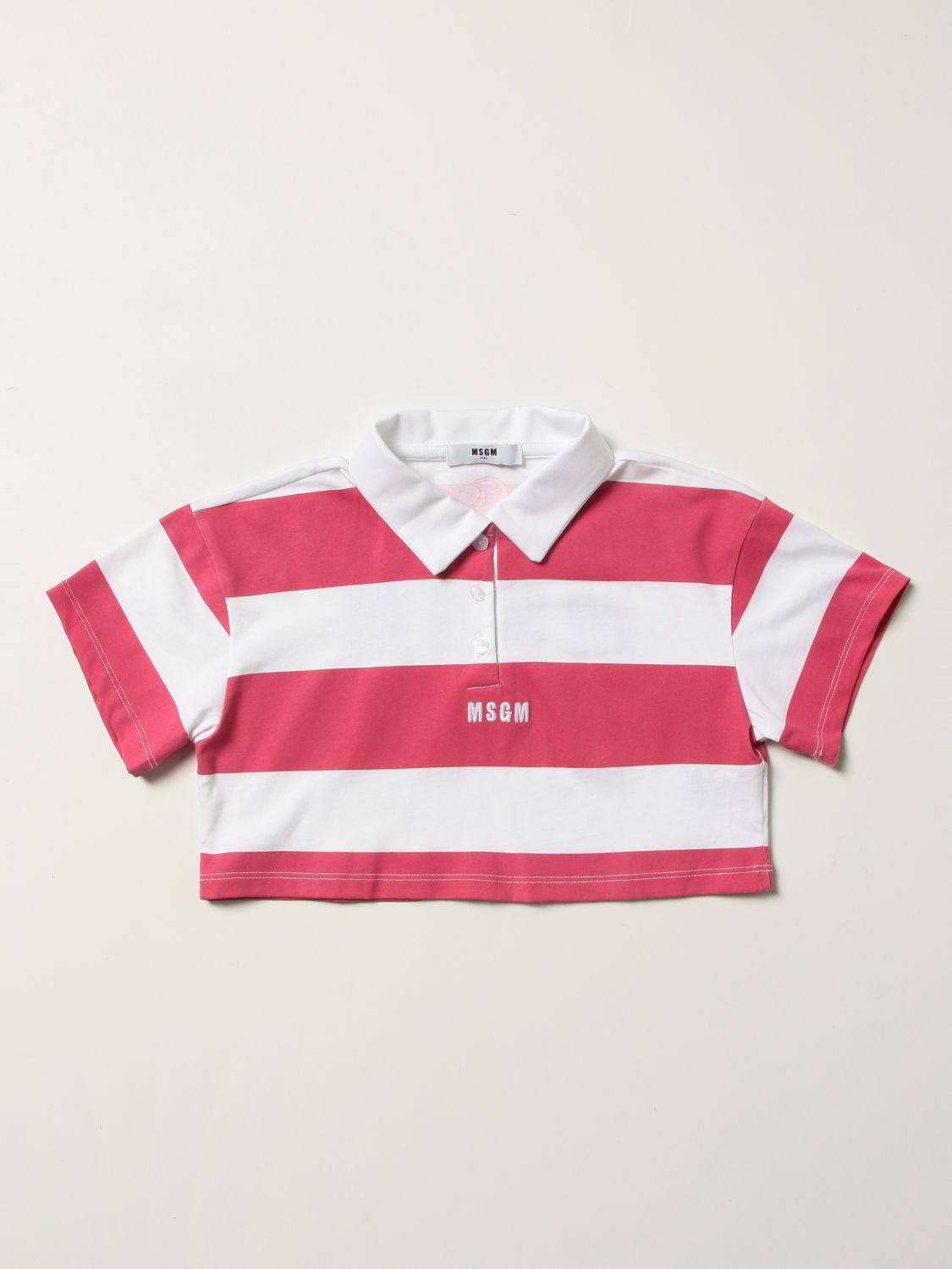 Msgm Kids Outlet: polo shirt for girls - Fuchsia | Msgm Kids polo shirt ...