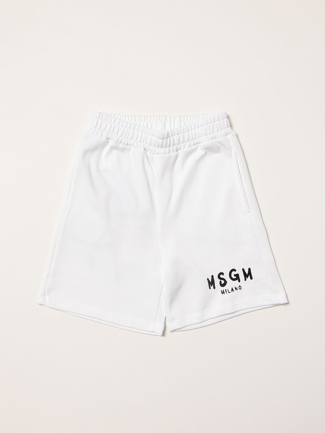 Pantaloncino Msgm Kids: Pantaloncino Msgm Kids in cotone con logo bianco 1