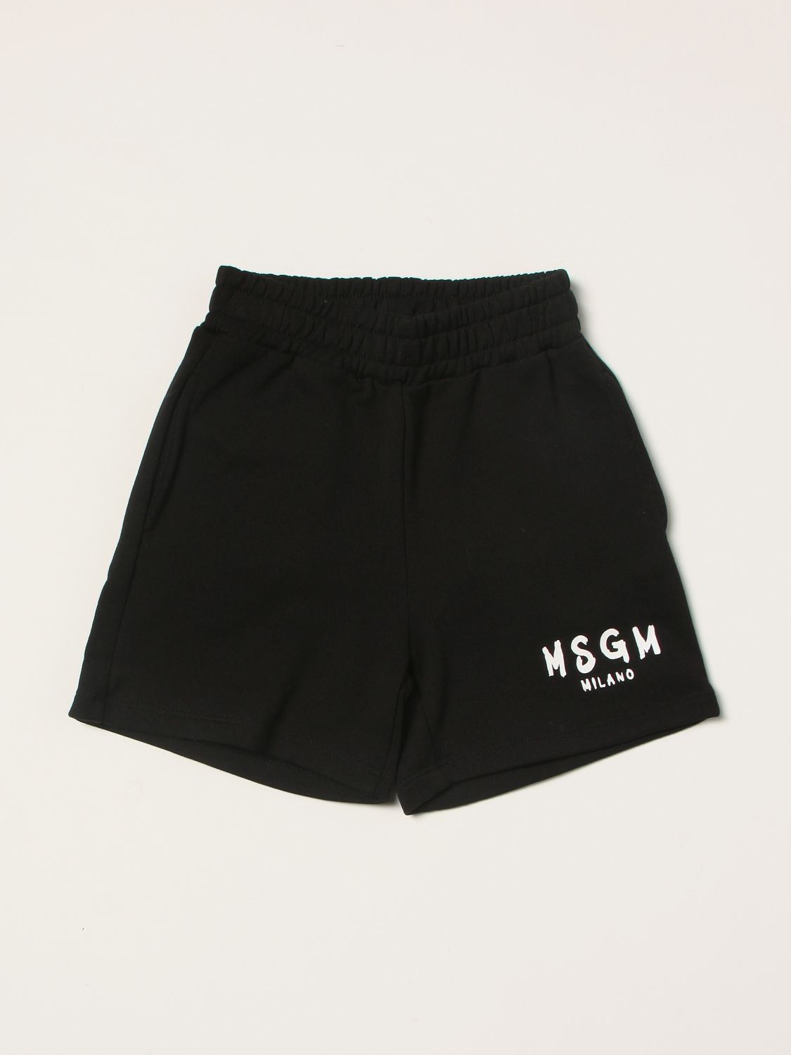 Pantaloncino Msgm Kids: Pantaloncino Msgm Kids in cotone con logo nero 1